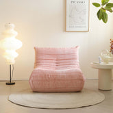 Comfortable lazy compressed foam floor couch shaped like a caterpillar, perfect as a Togo sofa chair
